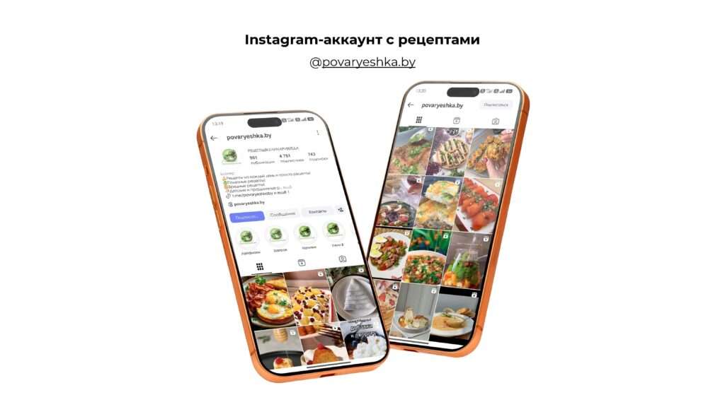 Визуальное оформление и SMM-продвижение Instagram-аккаунта с рецептами Поварешка